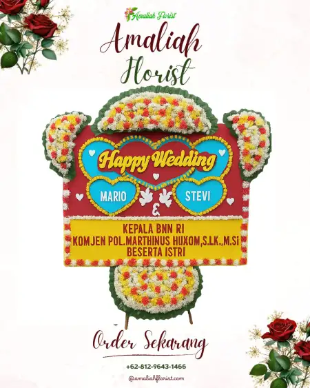 Papan Bunga Pernikahan Ngrencak
